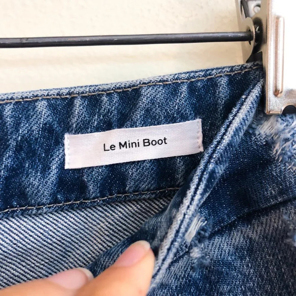 FRAME Le Mini Boot Leg Distressed Mid Rise Medium Wash Denim Jeans 26 NWT - Picture 8 of 13